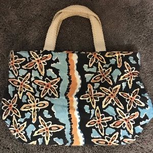 Diane Von Furstenberg multi colored pool beach tote
